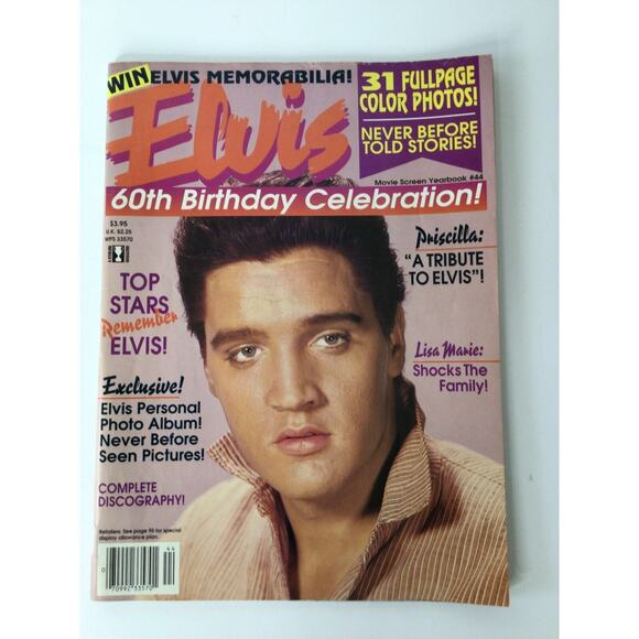 ELVIS 60TH BIRTHDAY CELEBRATION MOVIE SCREEN YEARBOOK MAGAZINE 1994 (1) - Picture 1 of 5